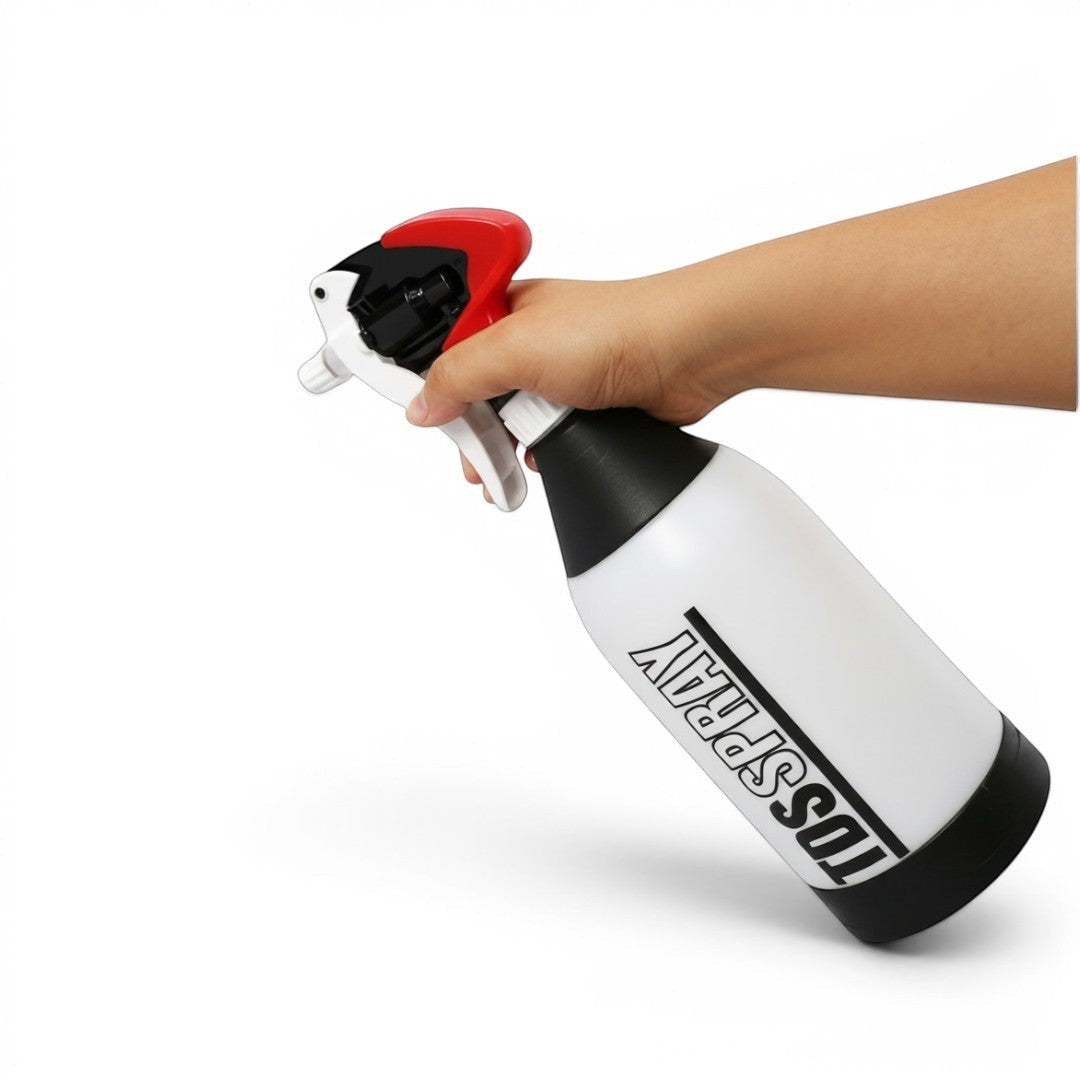 That Detail Shop TDS 360 Spray Bottle Kit, white plastic bottle with black and red trigger sprayer.
