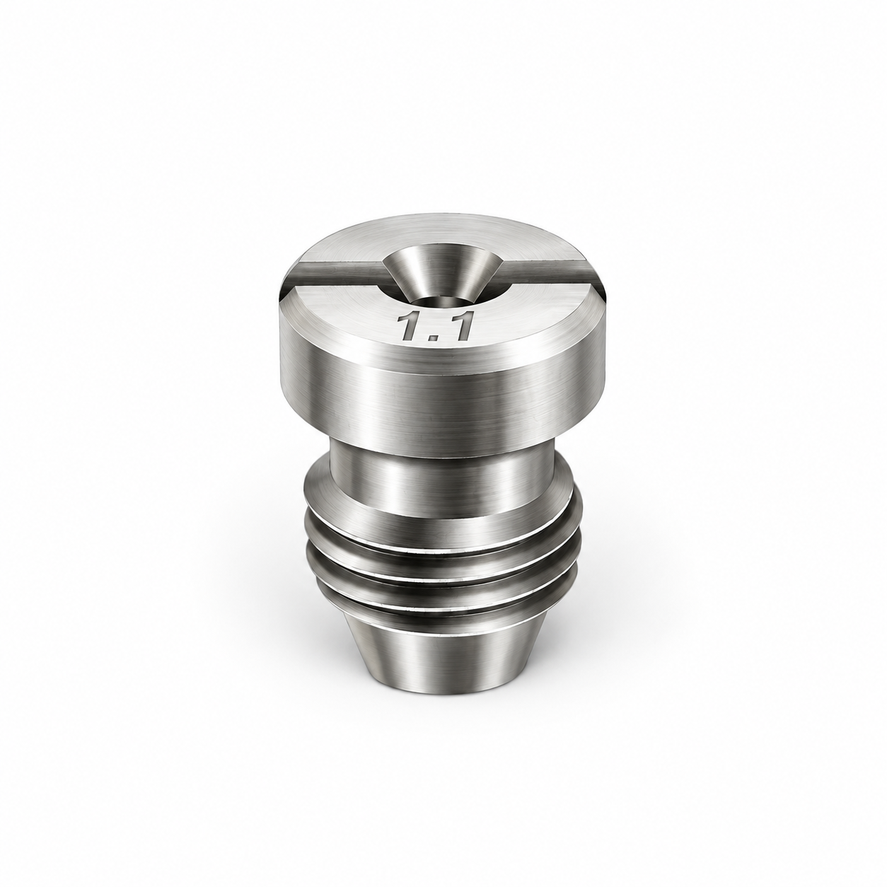 That Detail Shop stainless steel 1.1mm foam cannon orifice nozzle replacement part with threaded base