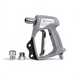 That Detail Shop stubby pressure washer gun in grey with 360-degree swivel and two metal quick-connect fittings.