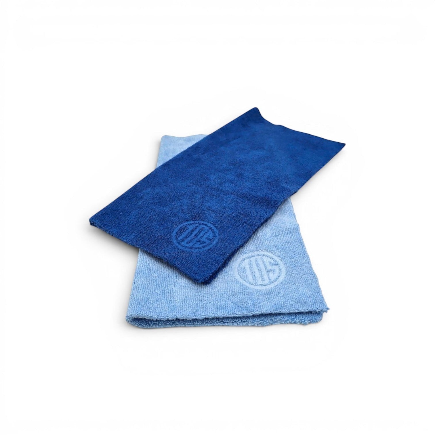 That Detail Shop TDS 400 UT plush wash mitt with micro-chenille fibers in blue and light blue.
