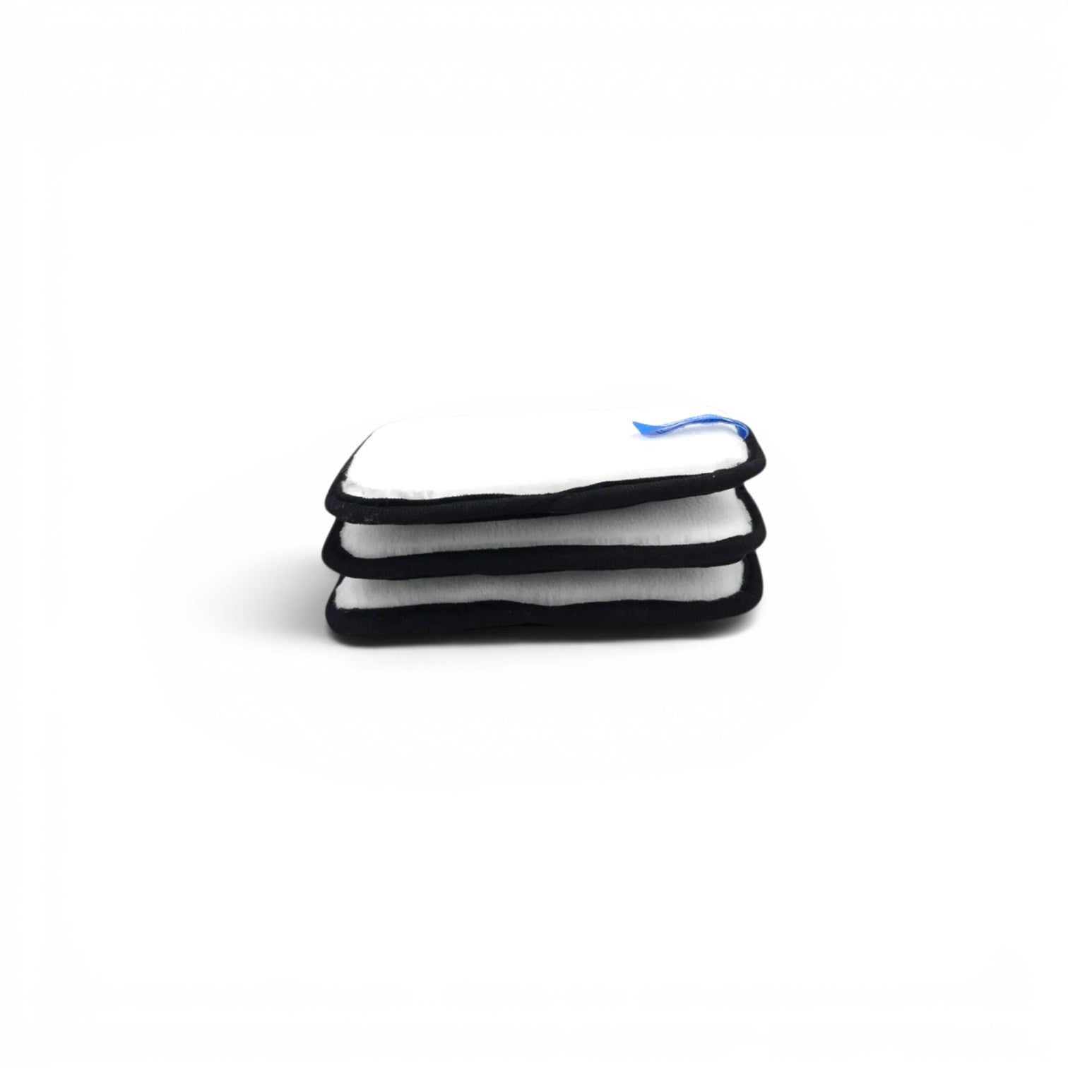 That Detail Shop TDS Scrubby interior cleaning sponges, 3-pack, white with black trim and blue loop.