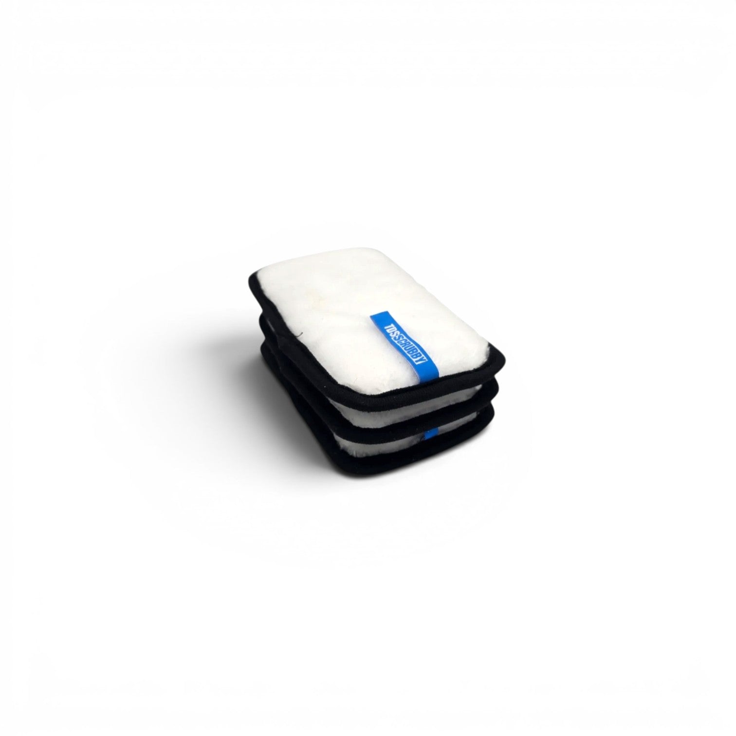 That Detail Shop TDS Scrubby interior cleaning sponge with dual-sided nylon brush fibers and blue pinky loop, 3-pack.