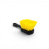 That Detail Shop yellow tire brush with black handle for cleaning wheels and tires.