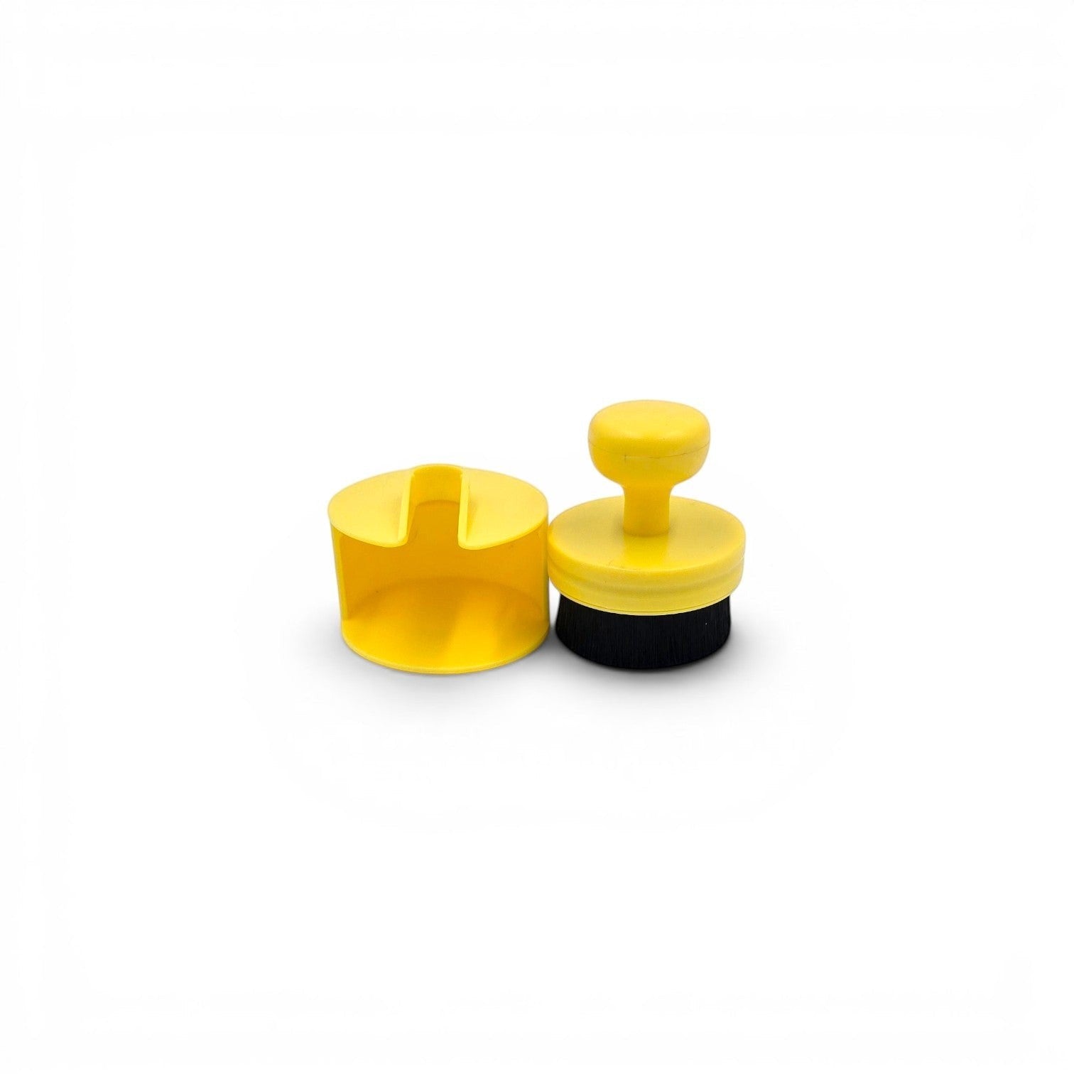 That Detail Shop yellow tire shine applicator brush with black bristles and protective cap