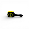 That Detail Shop black and yellow wheel brush with firm synthetic bristles for cleaning brake dust and grime.