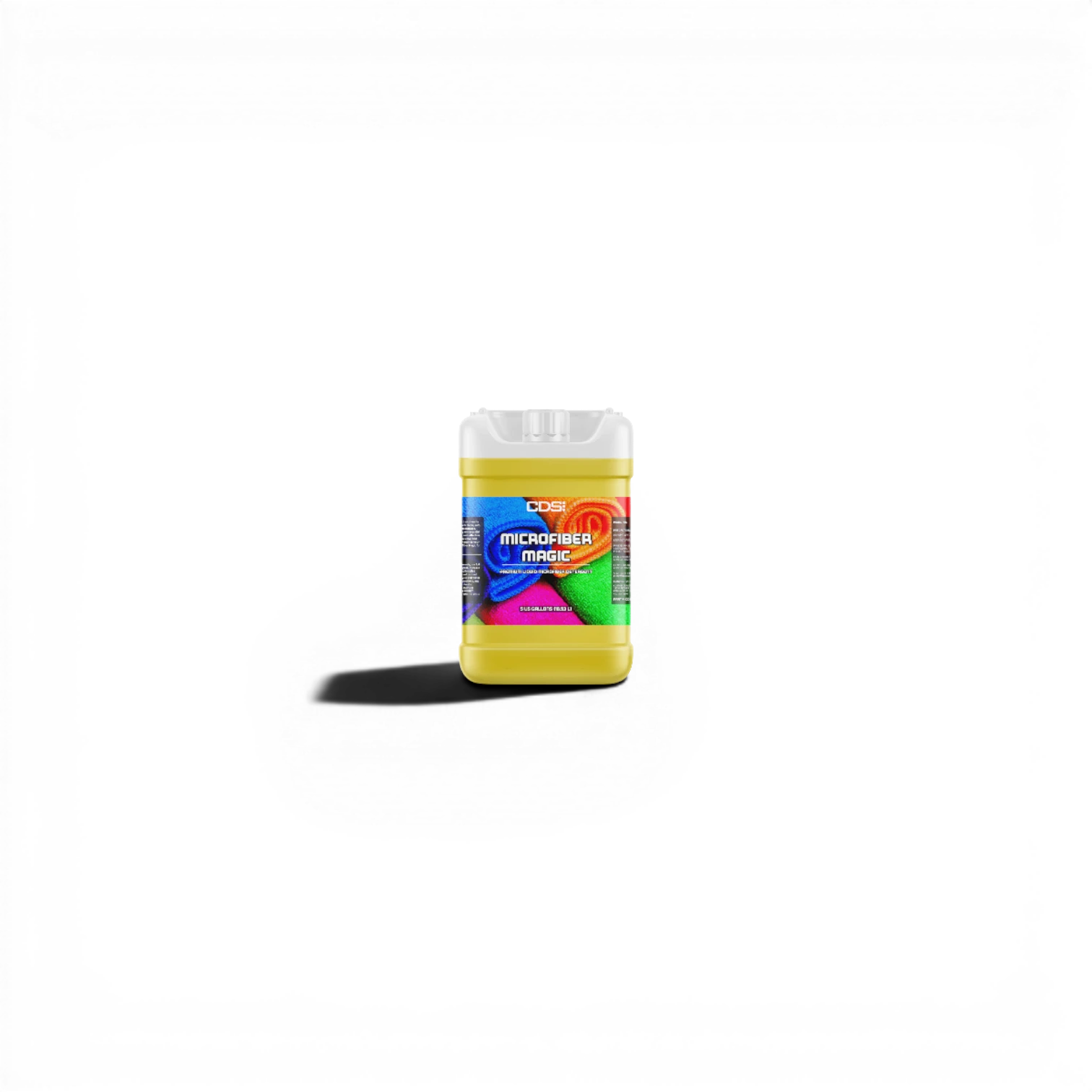 That Detail Shop Microfiber Magic premium liquid laundry detergent in a yellow jug, for cleaning microfiber towels.