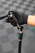 ULTRA Air Swivel fitted between a compressed-air detailing tool and hose coupling.
